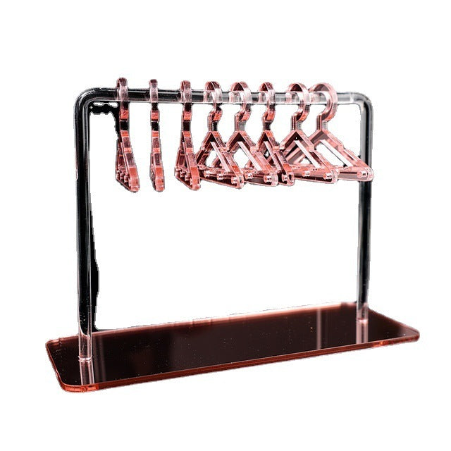 Hanging Hanger-shaped Personalized Earrings Holder Acrylic Choker Storage Display