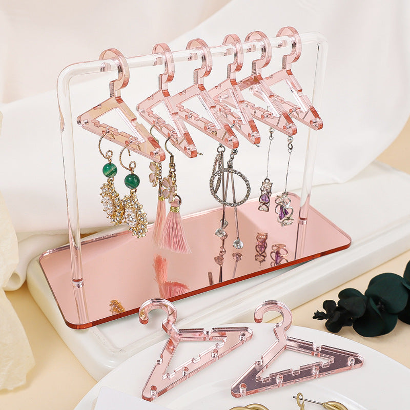 Hanging Hanger-shaped Personalized Earrings Holder Acrylic Choker Storage Display