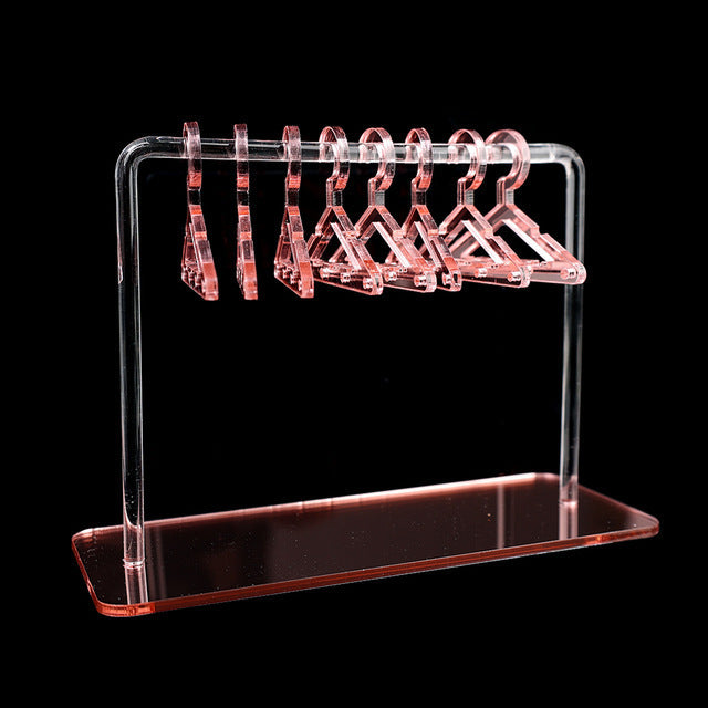 Hanging Hanger-shaped Personalized Earrings Holder Acrylic Choker Storage Display